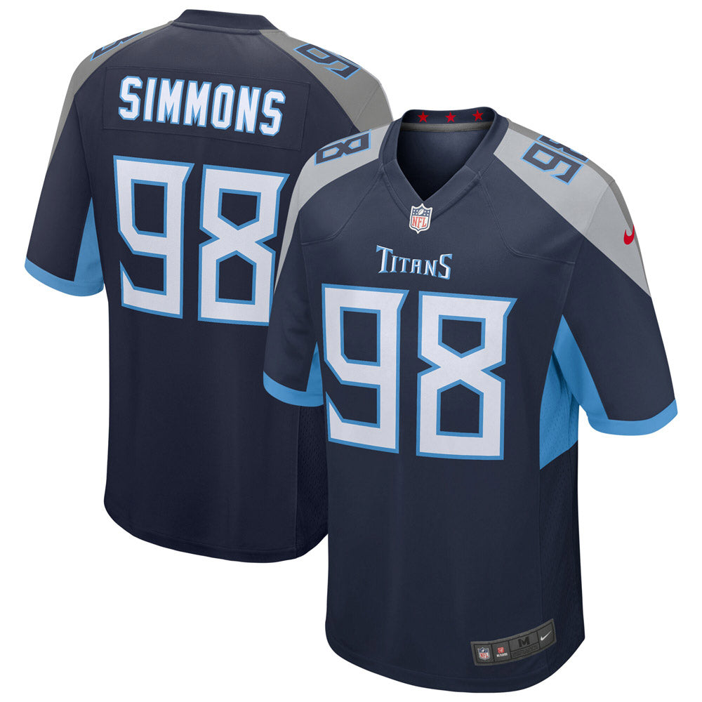 Men's Tennessee Titans Jeffery Simmons Game Jersey Navy